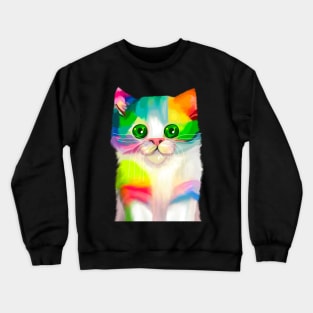 Rainbow Kitten Crewneck Sweatshirt